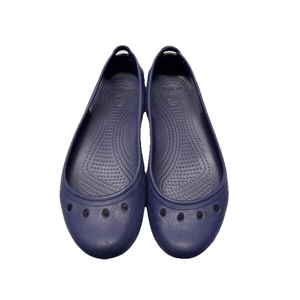 Crocs Kadee Slingback Slip On Ballet Flats Comfort Shoes Navy Blue Womens Size 7 - Picture 4 of 4